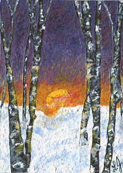 "Winter's Grip" by Leslie Johnson, Tomahawk WI - Acrylic